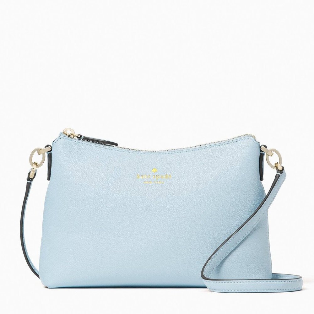 New Kate Spade Bailey Leather Crossbody bag Frosty Sky